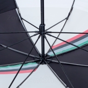 Большой зонт трость гольфер Fulton S919 4258 Черно-белый Полоса двойной