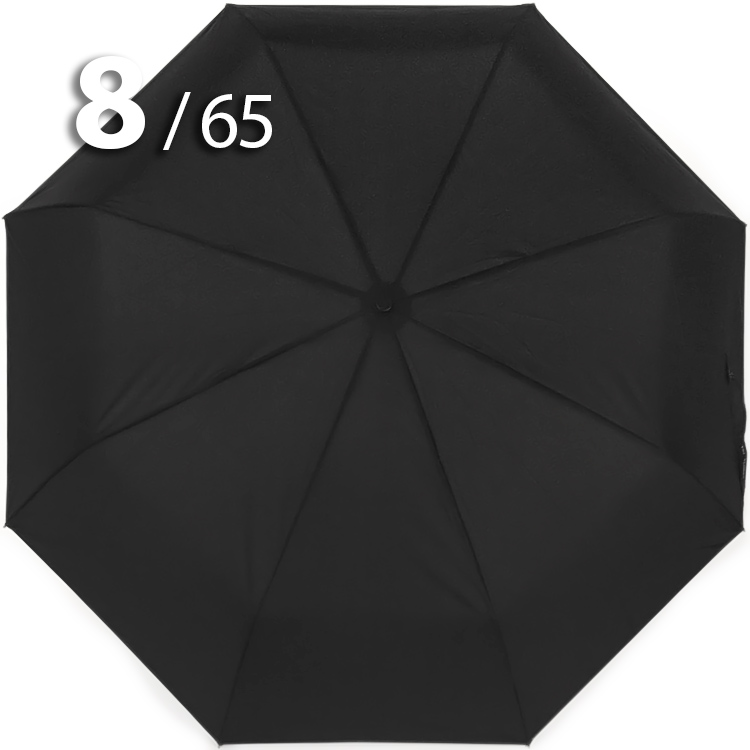 Зонт Три Cлона M-6802 Черный, мужской