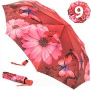 Зонт женский DripDrop 998 (14557) Дыхание природы красный (сатин)