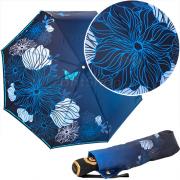 Зонт женский Три Слона L-3680 (B) 18012 Цветы Графика Синий