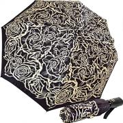 Зонт Три Слона L-3880 (A) 18773 Розы Графика черный (сатин)