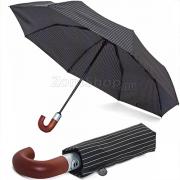 Зонт Fulton G818 4504 Черный-серая полоса