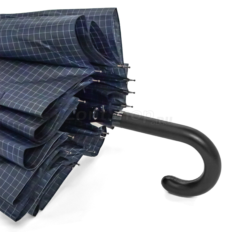 Зонт трость Ame Yoke L70-CH (16) Клетка, Синий