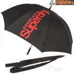 Большой зонт трость гольфер Fulton S889 01 Черный (чехол на ремне)