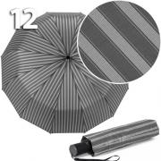 Зонт Три Слона M-7121 (18282) Серый/Полоса серая, мужской