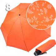 Зонт Три Слона L-4806 (J) 18817 Цветы Оранжевый, компактный