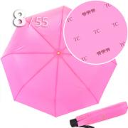 Зонт Три Слона L-3885 12902 Розовый, однотонный (с проявляющимся в дождь логотипом)