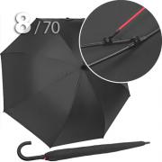 Зонт трость Ame Yoke L70-8S (01) Черный (усиленный, при ветре не выворачивается)