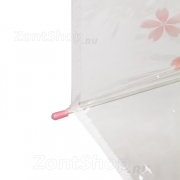 Зонт трость женский прозрачный Nex 21511 (17325) Цветочная россыпь Розовый